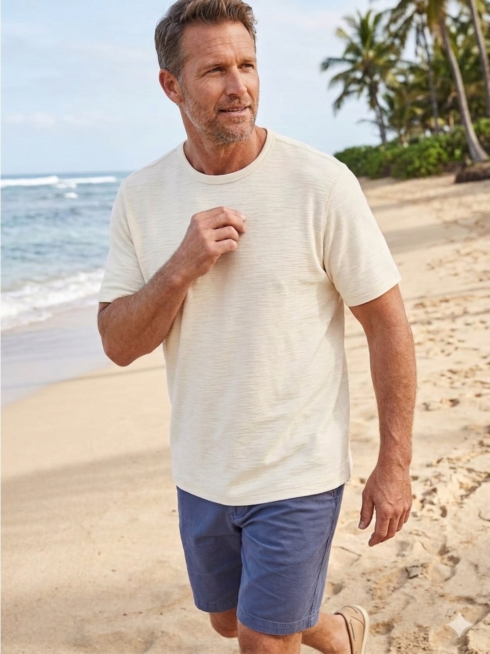 Tommy Bahama Lightweight Taupe Short Sleeve Crew Tee NWT